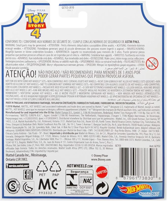 Hot Wheels Toy Story 4 Character Car Woody GCY52 - Colorland Toys