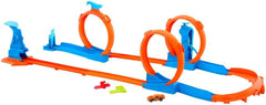 Hot Wheels Triple Loop Track Set with 1:64 Car, JDW39 - Colorland Toys