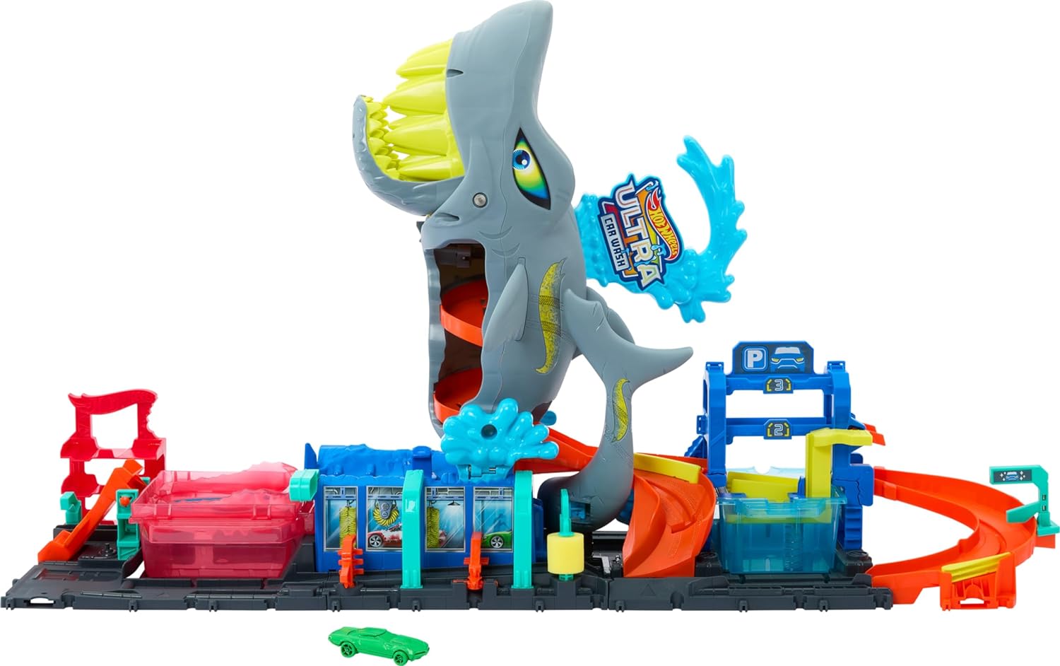 Hot Wheels Ultra Shark Car Wash Playset - Colorland Toys