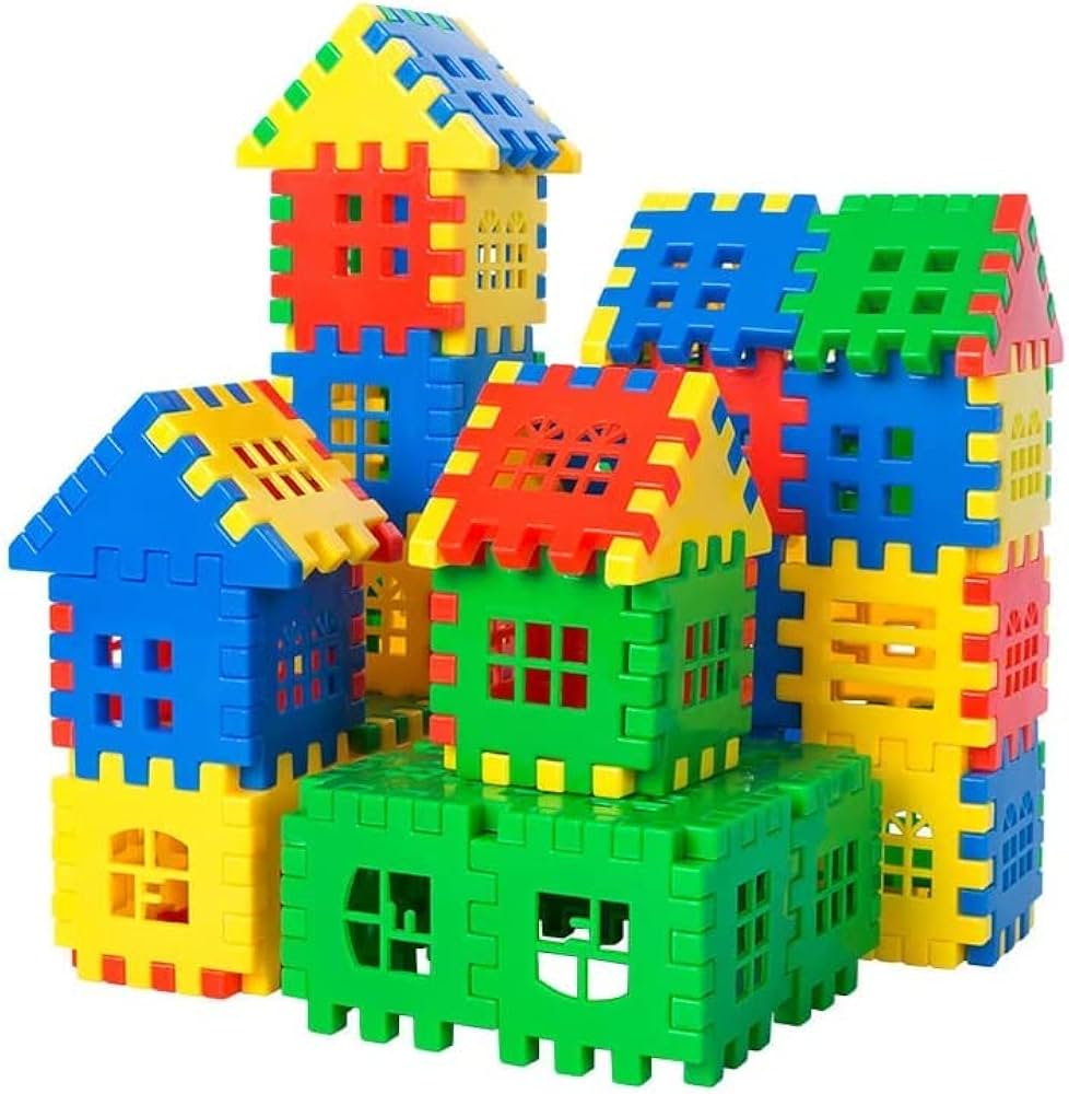 House Building Blocks 62pcs HJ - 35007B - Colorland Toys