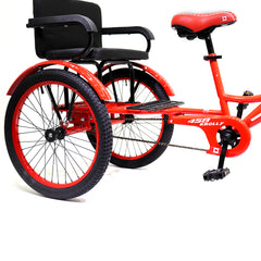 Knolly Three Wheel Bicycle 12 Inch Double Seat Red - Colorland Toys