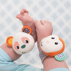 Infantino Wrist Rattles Monkey/Panda IN206892 - Colorland Toys
