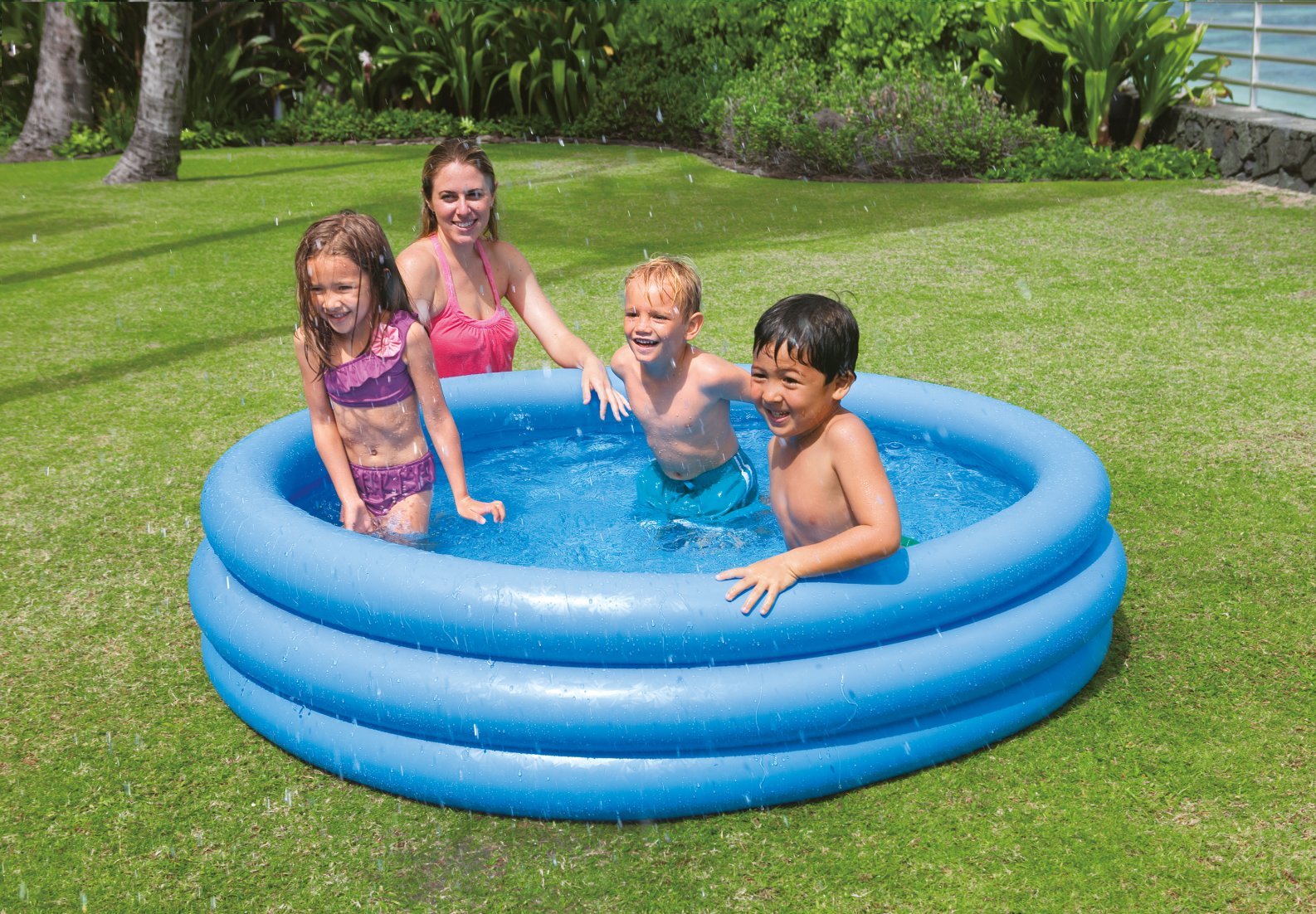 Intex Crystal Blue Inflatable Pool – 66" x 15" (168 x 38 cm) – Age 2+ - Colorland Toys