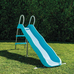 Intex Freestanding Outdoor Slide Set – Light Blue, Alloy Steel Frame, for Kids Ages 3–10 - Colorland Toys