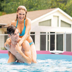 Intex Pink Metal Frame Round Pool Set 2.44mx76cm 28290 - Colorland Toys