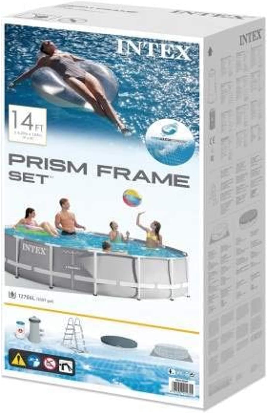 Intex Prism Frame Round Above Ground Pool 427x107cm 26720 - Colorland Toys