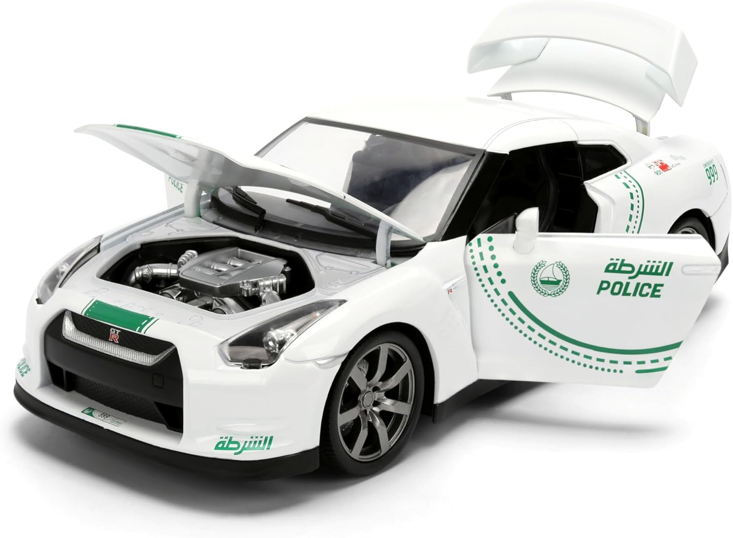 Jada Dubai Police 2009 Nissan GR-R 1:18 9337030314R00 - Colorland Toys