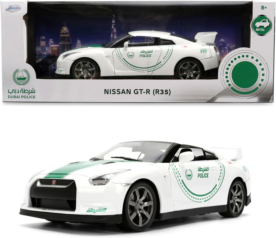 Jada Dubai Police 2009 Nissan GR-R 1:18 9337030314R00