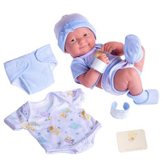 JC Toys La Newborn Baby Doll With Accessories 14 inches - Blue 18543 - Colorland Toys
