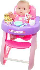 JC Toys Lots to Love Babies 14'' High Chair Gift Set – Multicolour - Colorland Toys