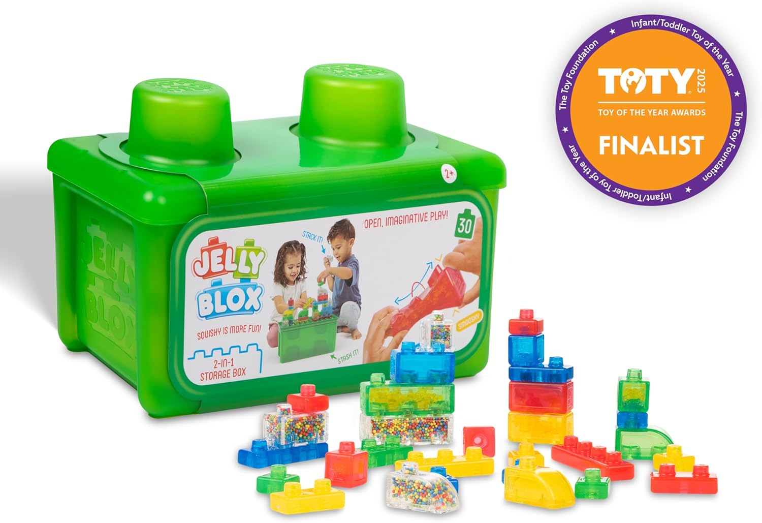 Jelly Blox Stash & Stack 2 - In - 1 Storage Case 931693 - Colorland Toys