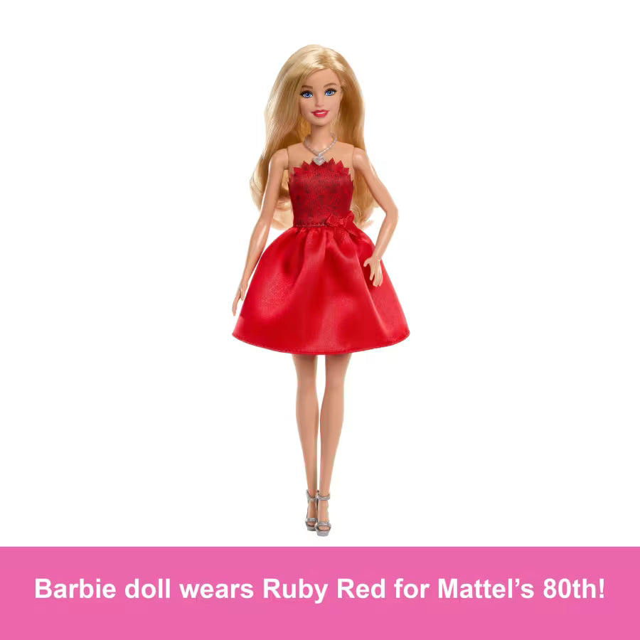 Barbie Mattel 80th Anniversary Ruby Red Doll JGD25 - Colorland Toys