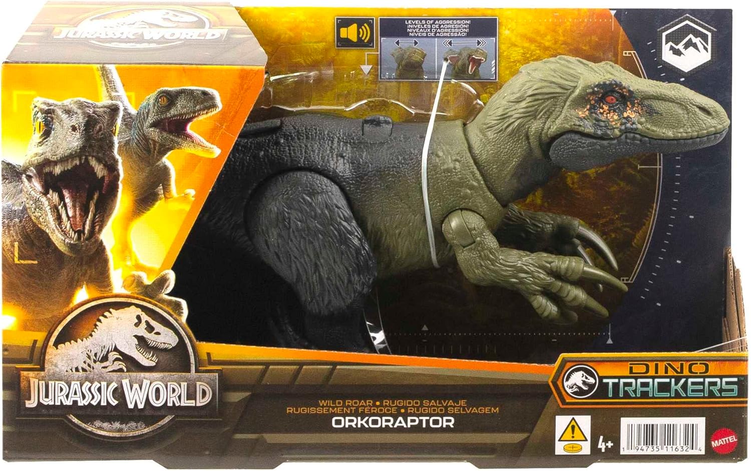 Jurassic World Dino Trackers Wild Roar Orkoraptor Action Figure HLP21/HLP14 - Colorland Toys