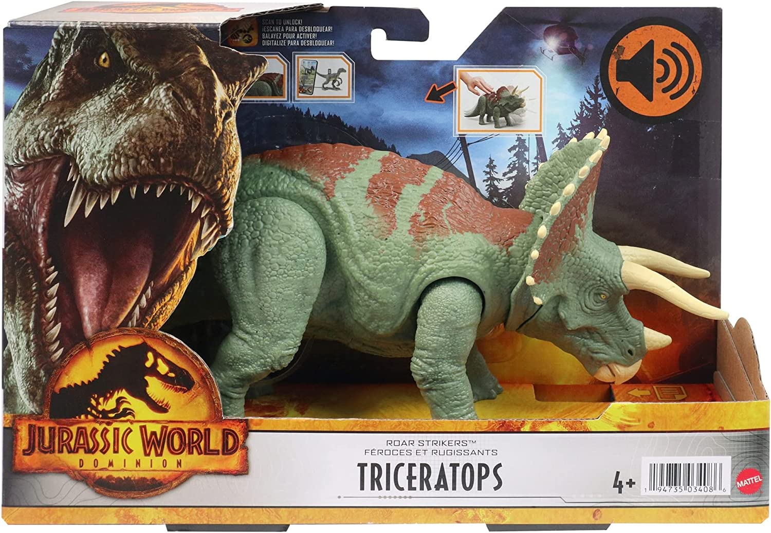 Jurassic World Dominion Roar Strikers - Triceratops HDX34/HDX17 - Colorland Toys