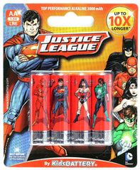 Justice League 4 x AA/LR6 Alkaline Kids Battery - Colorland Toys