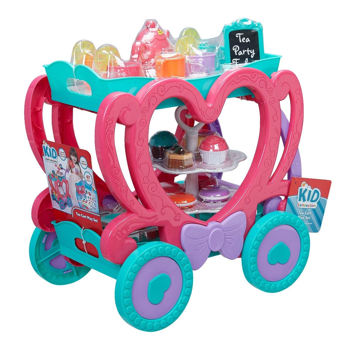 Kid Connection Tea Cart Play Set 47 Pieces 75547 - Colorland Toys
