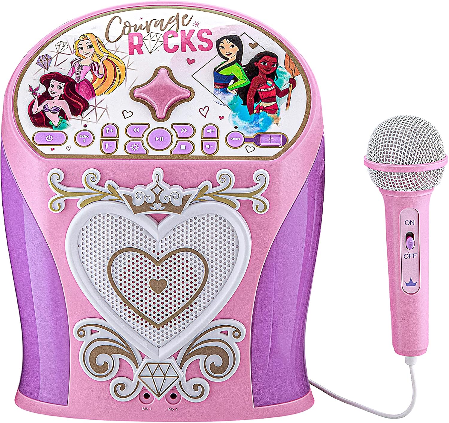 Kiddesigns Disney Princess Bluetooth MP3 Karaoke with Microphone KD - DP - 554 - Colorland Toys