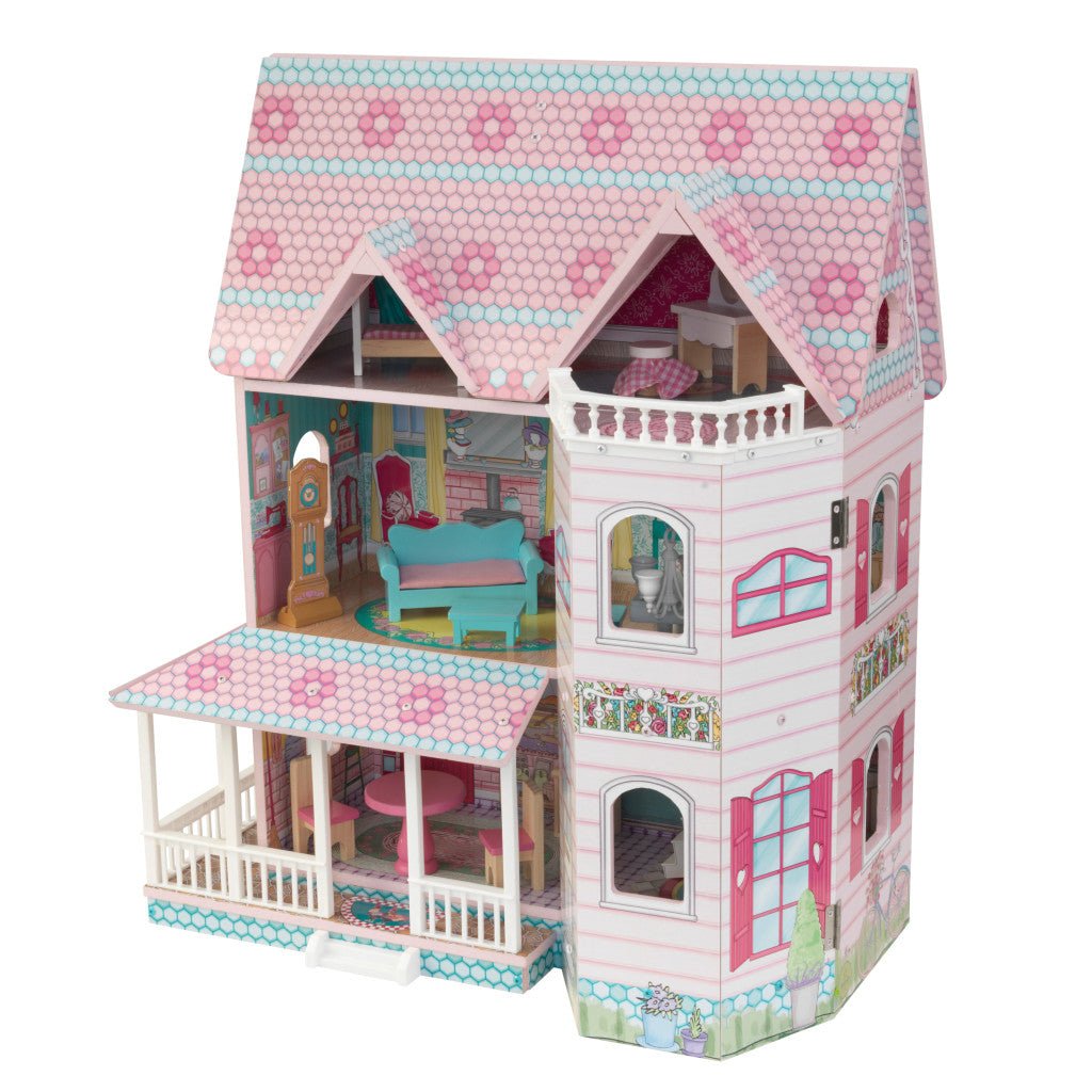 KidKraft Abbey Manor Dollhouse in Pink 65941 - Colorland Toys