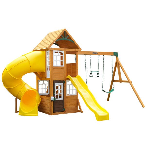 Kidkraft Castlewood Wooden Swing Set / Playset - Colorland Toys