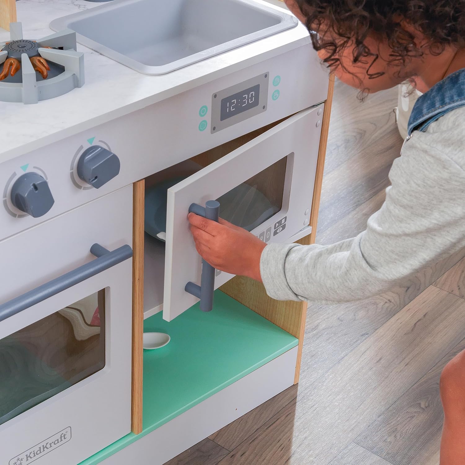 Kidkraft Let's Cook Wooden Play Kitchen - NATURAL COLOR - Colorland Toys