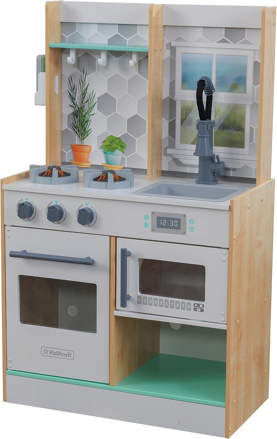 Kidkraft Let's Cook Wooden Play Kitchen - NATURAL COLOR - Colorland Toys