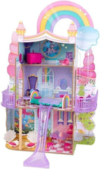 Kidkraft Rainbow Dreamers Unicorn Mermaid Dollhouse with EZ Kraft Assembly™ - Colorland Toys