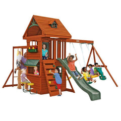Kidkraft Ridgeview Deluxe Clubhouse Wooden Swing Set / Playset - Colorland Toys