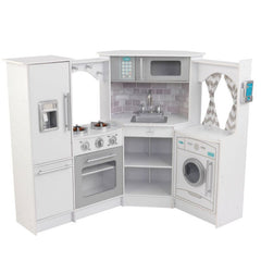 Kidkraft Ultimate Corner Play Kitchen with Lights & Sounds - White - Colorland Toys