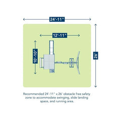 KidKraft Windale Fort Wooden Swing Set with Slide & Swings - Colorland Toys