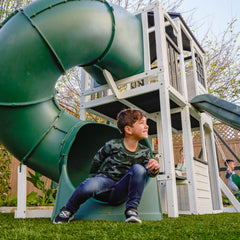 KidKraft Wrangler Way Swing Set – Wooden Playhouse & Slides F29625E - Colorland Toys