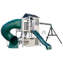 KidKraft Wrangler Way Swing Set – Wooden Playhouse & Slides F29625E - Colorland Toys