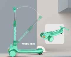 Kids 3 - Wheeled Scooter Green 103 - 39 - Colorland Toys