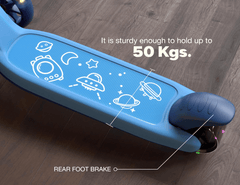 Kids 3 - Wheeled Scooter with Lights Blue 103 - 34 - Colorland Toys