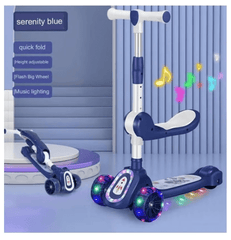 Kids 3 - Wheeled Scooter with Lights Blue 103 - 49 - Colorland Toys