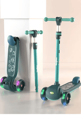 Kids 3 - Wheeled Scooter with Lights Green 103 - 49 - Colorland Toys