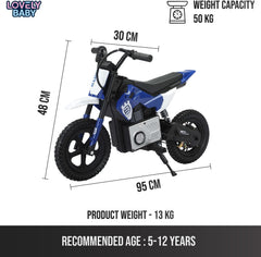 Kids Electric Dirt Bike Blue 24V T10 - Colorland Toys