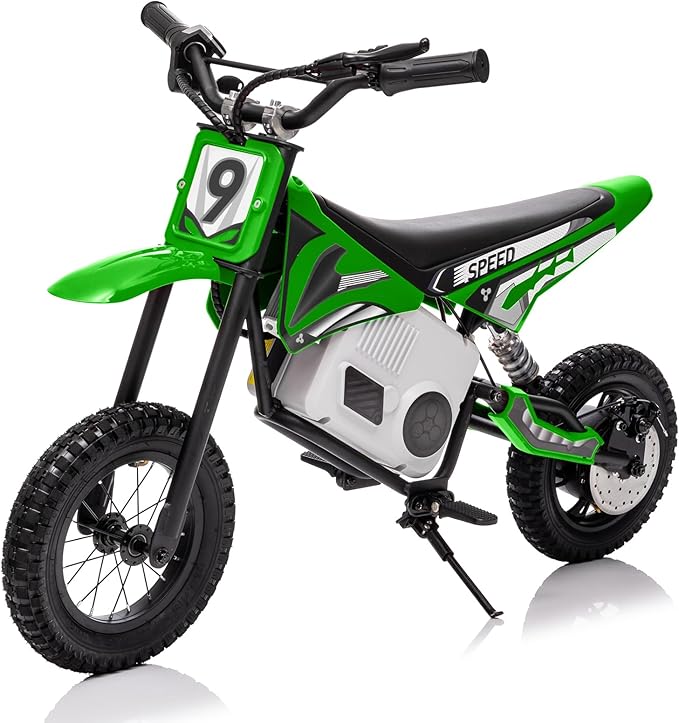 Kids Electric Dirt Bike Green A - 285 - Colorland Toys