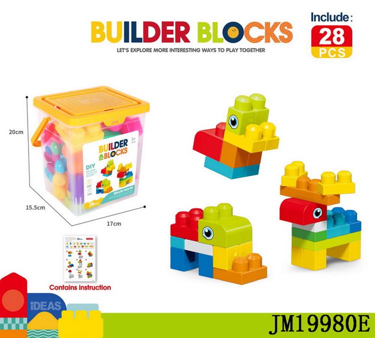 Kids Home Toys Builder Blocks with 28 Pcs Accessories 188 - 686A - Colorland Toys
