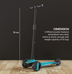 Kids Scooter with Lights Green 103 - 57 - Colorland Toys