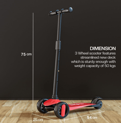 Kids Scooter with Lights Red 103 - 57 - Colorland Toys