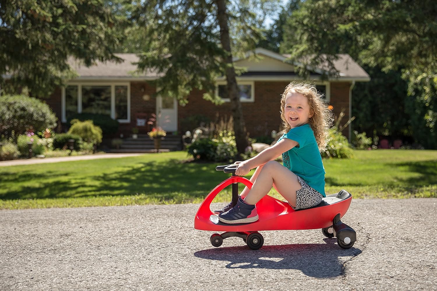 Kids Swing Car Red/Black MN067 - Colorland Toys