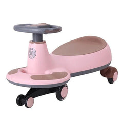 Kids Swing Car With Music & Light Pink/Brown MN038 - Colorland Toys