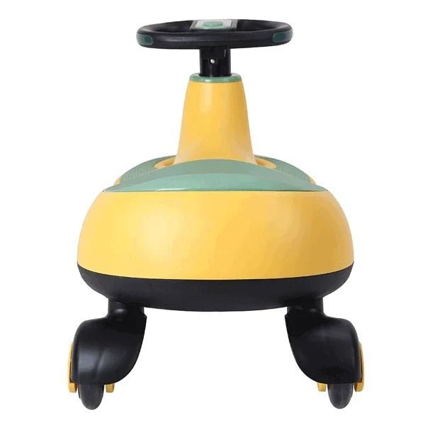 Kids Swing Car With Music & Light Yellow/Green MN038 - Colorland Toys