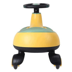 Kids Swing Car With Music & Light Yellow/Green MN038 - Colorland Toys