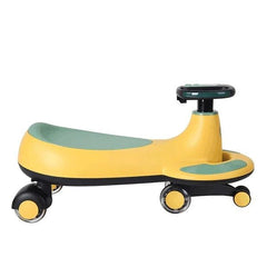 Kids Swing Car With Music & Light Yellow/Green MN038 - Colorland Toys