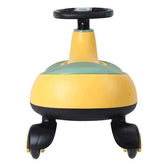 Kids Swing Car With Music & Light Yellow/Green MN038 - Colorland Toys