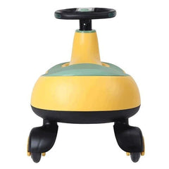 Kids Swing Car With Music & Light Yellow/Green MN038 - Colorland Toys