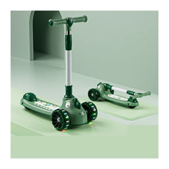 Kids Three Wheeled Scooter Green Y - ST1818B/S1161 - Colorland Toys