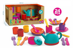 Kitchen Fun Tableware Series With 24 Pcs Mini Tea Set XG1 - 22F - Colorland Toys