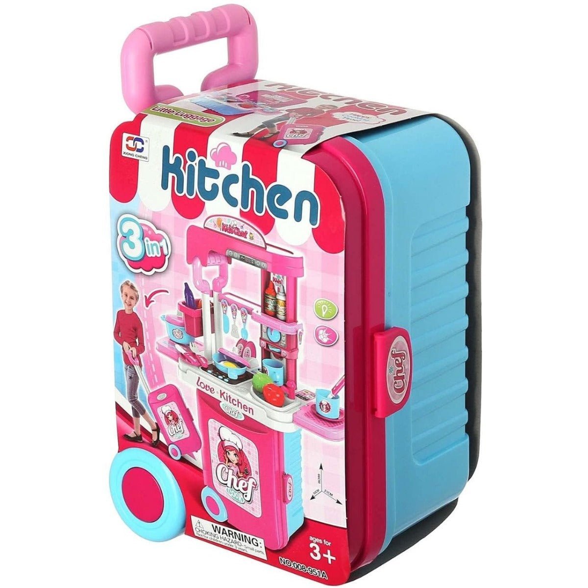 Kitchen Trolley 3 - in - 1 Set 008 - 951A/K1963 - Colorland Toys
